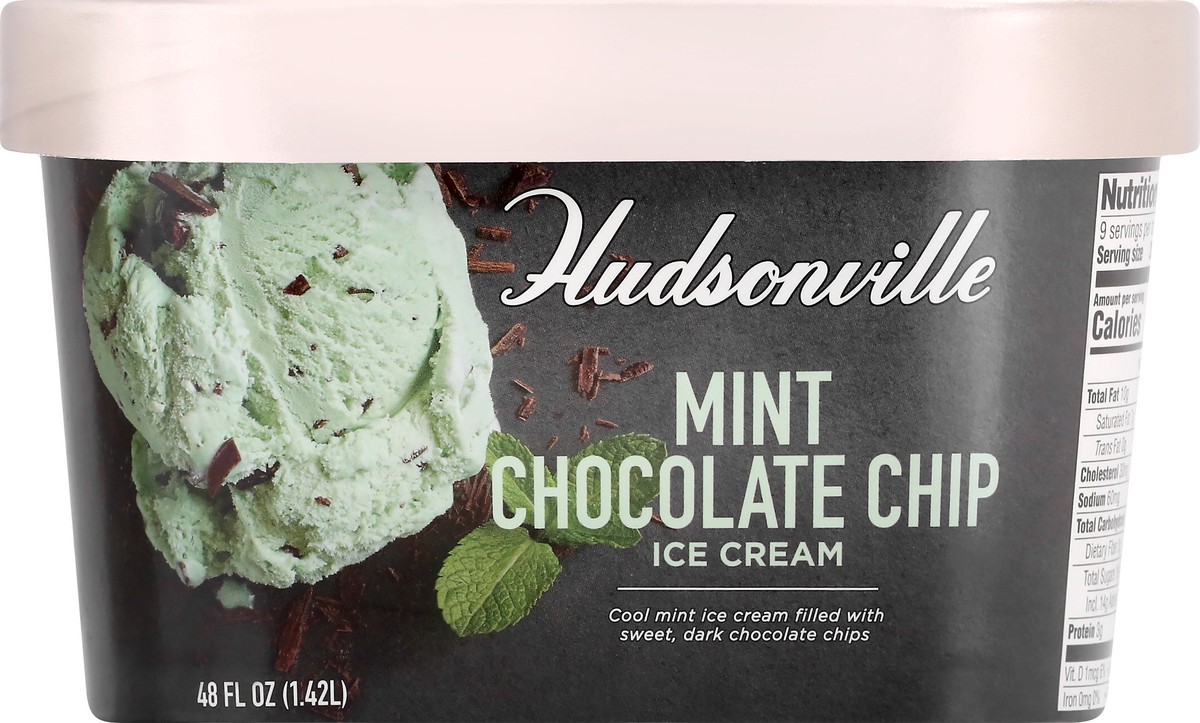 slide 7 of 9, Hudsonville Mint Chocolate Chip Ice Cream 48 oz, 48 oz