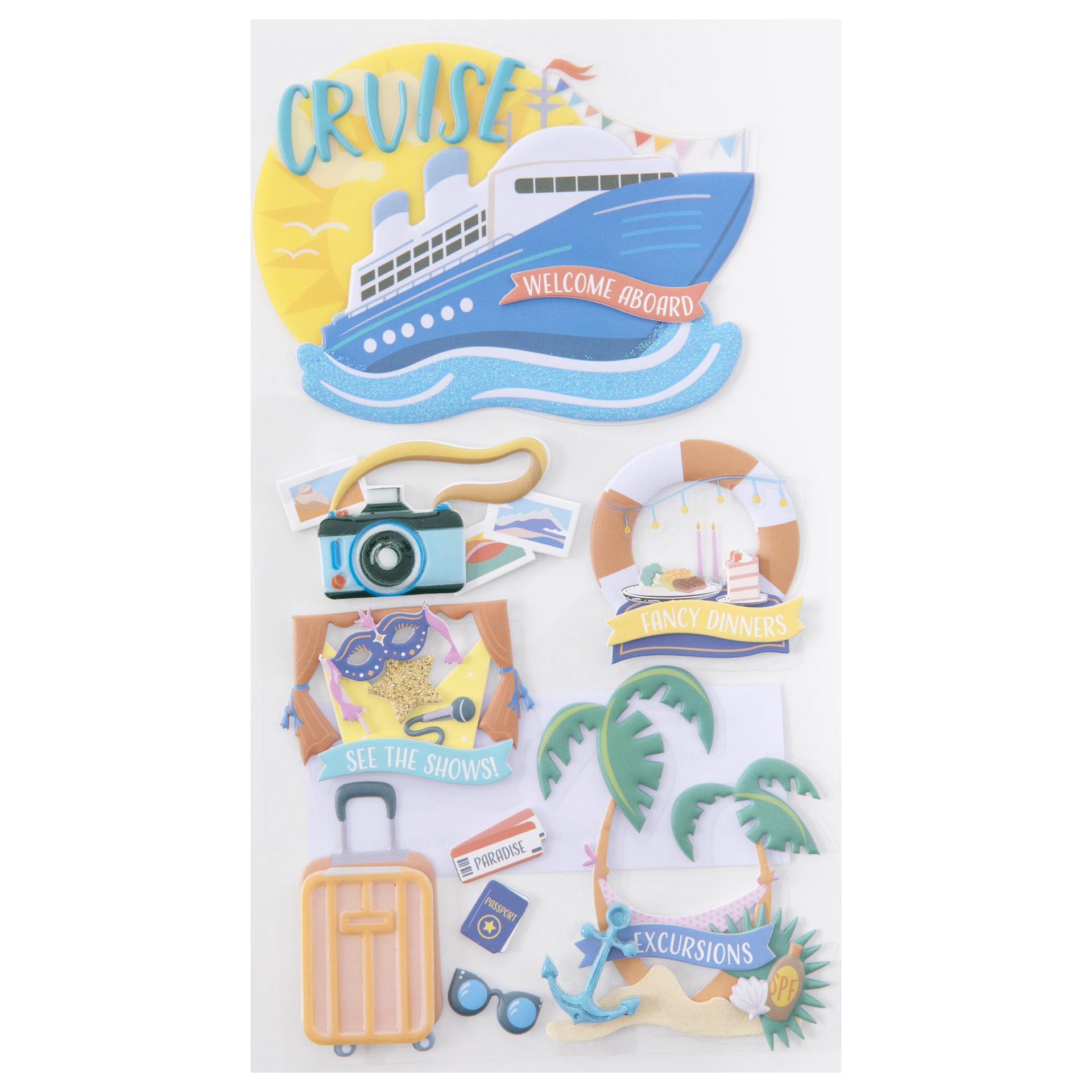 slide 2 of 4, Cruise Dimensional Stickers By Recollections, 4 in x 8.5 in