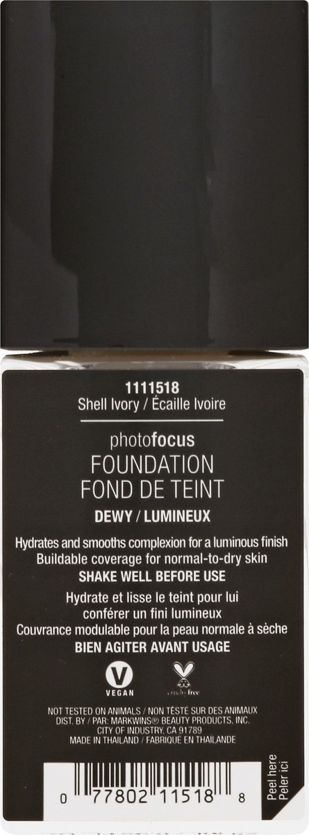 slide 4 of 9, wet n wild Photofocus Shell Ivory 1111518 Dewy Lumineux Foundation 0.95 oz, 0.95 fl oz