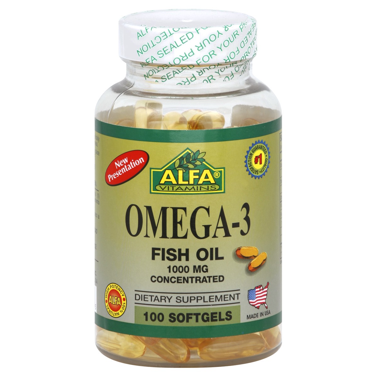 slide 2 of 3, Alfa Omega-3 Fish Oil 100 ea, 100 ct