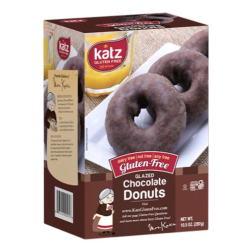 slide 1 of 4, Katz Glazed Chocolate Donuts, 1 ct