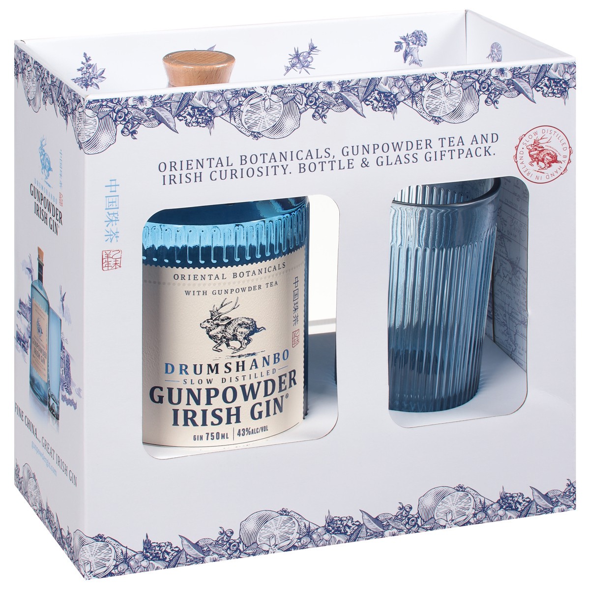 slide 5 of 9, Drumshanbo Irish Gin, Gunpowder, Slow Distilled, Glass, 750 ml