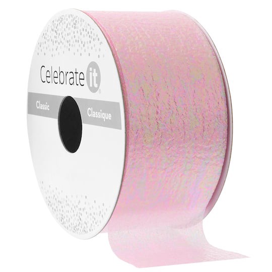 slide 1 of 2, 1.5" X 3yd. Iridescent Organza Ribbon By Celebrate It Classic, 1.5 in x 3 yd
