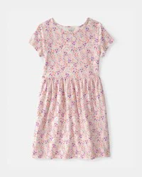 Carter's Girls Floral Short-Sleeve Dress - Pink Floral, Size 4