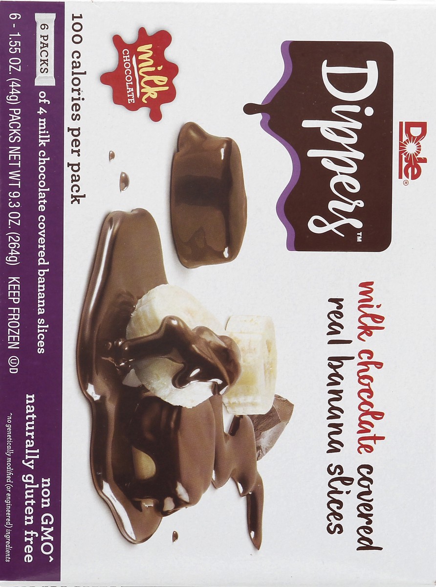 slide 10 of 10, Dole Dippers Milk Chocolate Covered Banana Slices 6-1.55 oz. Packs, 