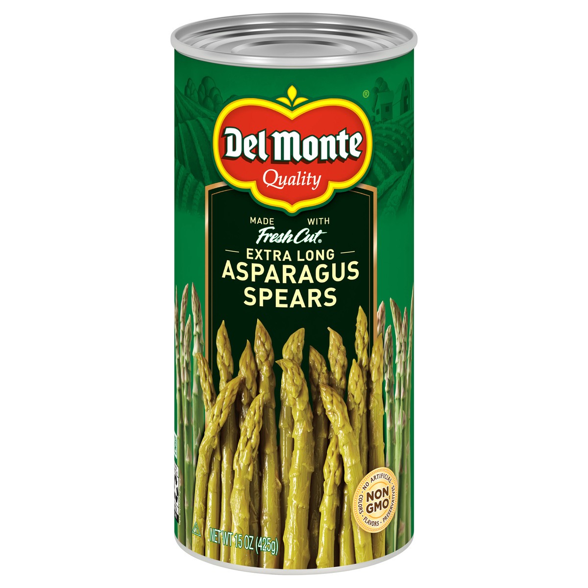 slide 1 of 7, DEL MONTE FRESH CUT HARVEST SELECTS Extra Long Asparagus Spears, Canned Vegetables, 15 oz Can, 15 oz