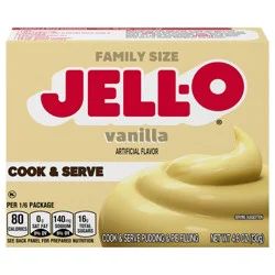 Jell-O Cook & Serve Vanilla Pudding & Pie Filling Mix, 4.6 oz Box