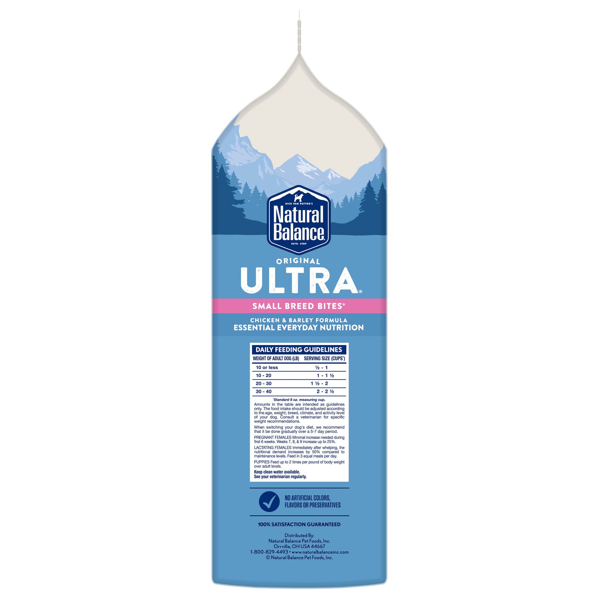 slide 2 of 5, Natural Balance Original Ultra Chicken & Barley Formula Small Breed Bites Dry Dog Food, 4 lb. Bag, 4 lb