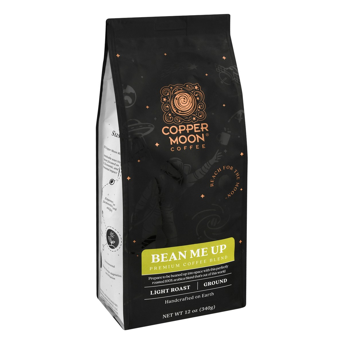 slide 9 of 11, Copper Moon Coffee Premium Ground Light Roast Bean Me Up Coffee Blend 12 oz, 12 oz