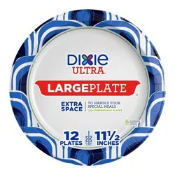 Dixie Ultra 11.5 Inch Paper Plates, 12 Count