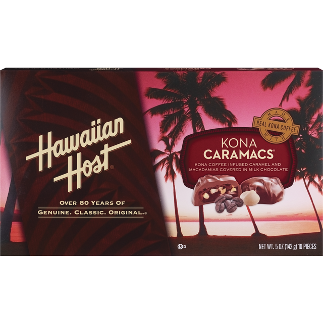 slide 1 of 1, Hawaiian Host Kona Caramacs, 5 oz