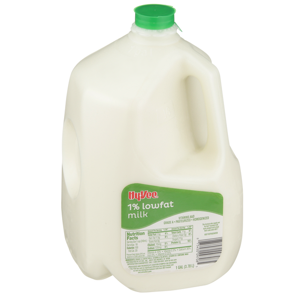 slide 1 of 1, Hy-vee Lowfat 1% Milk, 1 gal