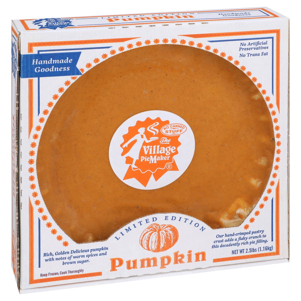 slide 3 of 12, The Village PieMaker Village Pumpkin Pie, 2.5 lb