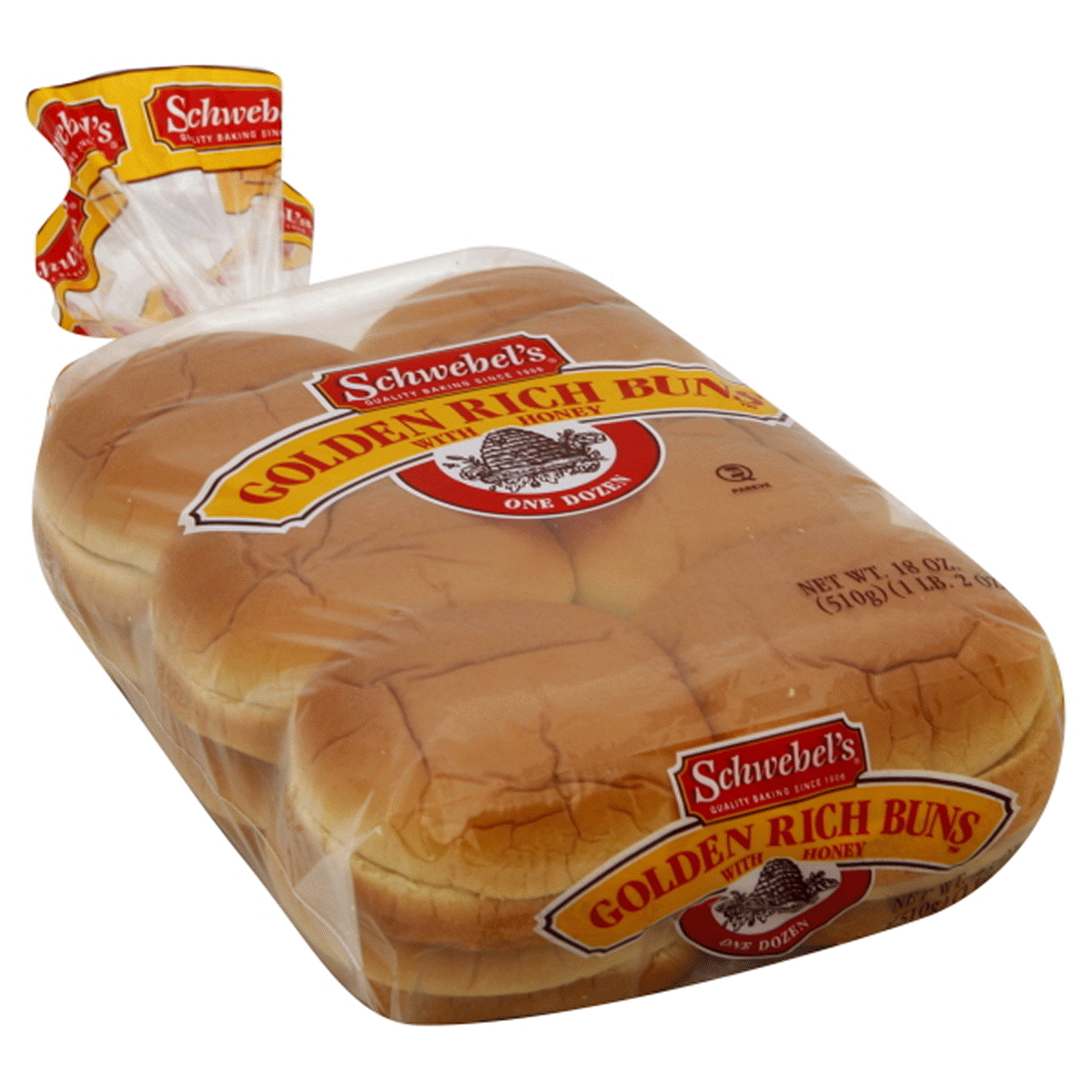 slide 1 of 1, Schwebel's Schwebel Gold Honey Hamburger Buns, 12 ct