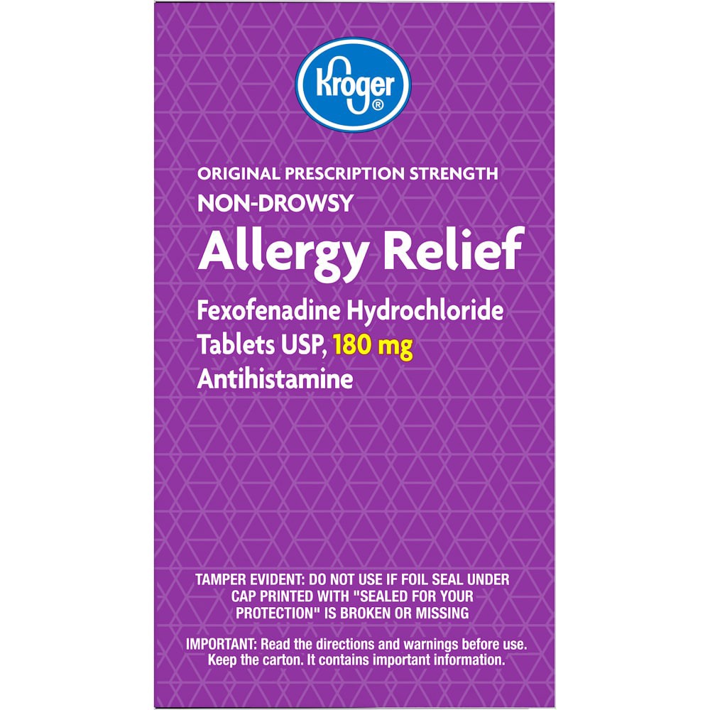 slide 3 of 3, Kroger Non-Drowsy Allergy Relief Tablets, 70 ct