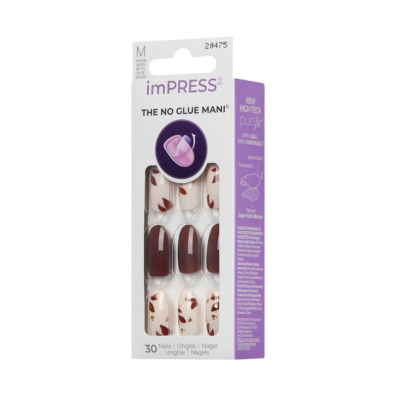 slide 3 of 9, KISS NAIL Ks Impress Nails, Look Now, 1 ct