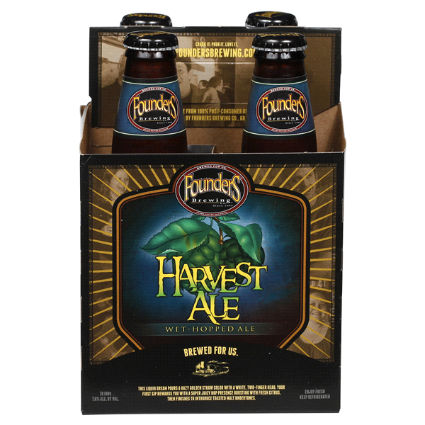 slide 1 of 5, Founders Brewing Co. Founders Harvest Ale 4 Pack Bottle, 4 ct; 12 oz