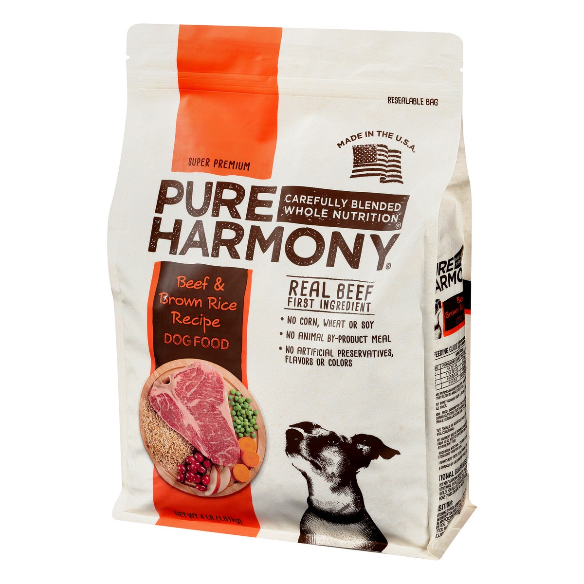 slide 4 of 9, Pure Harmony Super Premium Beef & Brown Rice Recipe Dog Food 4 lb, 4 lb