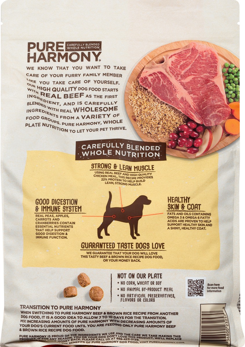 Pure Harmony Super Premium Beef Brown Rice Recipe Dog Food 4 lb