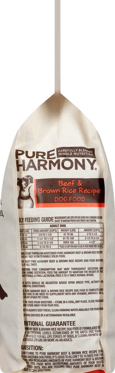 slide 9 of 9, Pure Harmony Super Premium Beef & Brown Rice Recipe Dog Food 4 lb, 4 lb