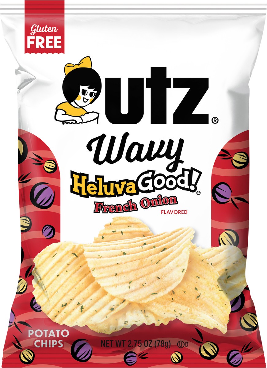 slide 6 of 7, Utz 2.75 oz Utz Heluva Good! French Onion Wavy Potato Chips, 2.75 oz