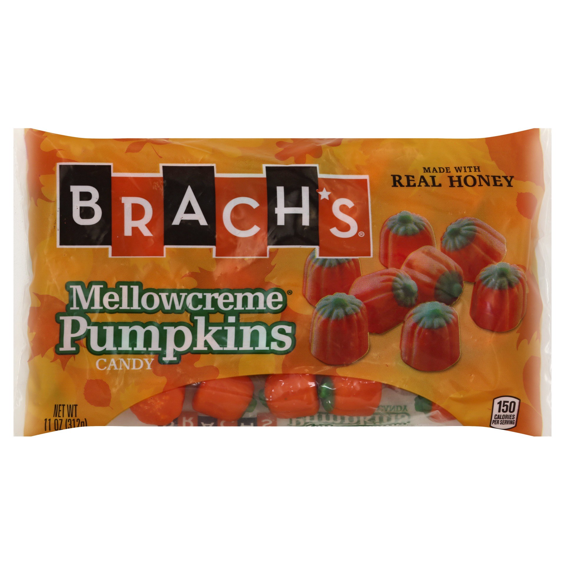 slide 1 of 2, Brach's Real Honey Mellowcreme Pumpkin Candy, 11 oz