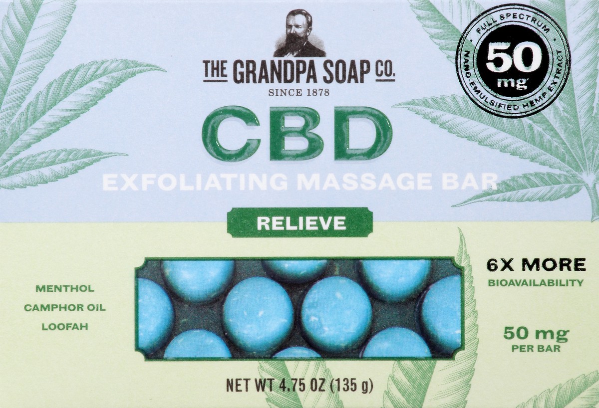 slide 4 of 12, The Grandpa Soap Co. Grandpa's Relieve Exfoliate Bar, 4.75 oz
