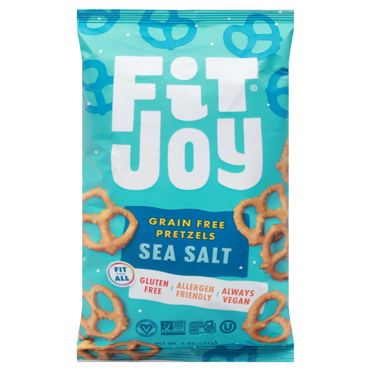 slide 1 of 9, FitJoy Fit Joy Pretzels, Grain Free, Sea Salt, 5 oz