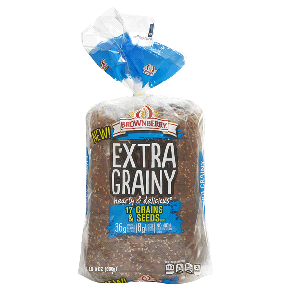 slide 1 of 1, Brownberry Extra Grainy 17 Grains & Seeds Bread, 24 oz