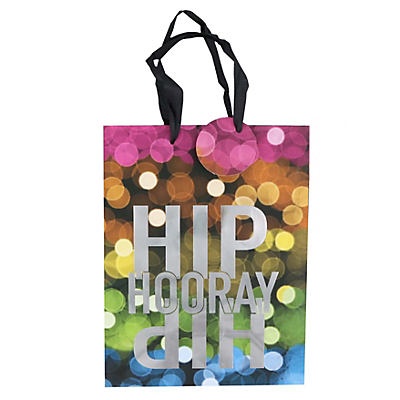 slide 1 of 1, IG Design Group Hip Hip Hooray Gift Bag, MED