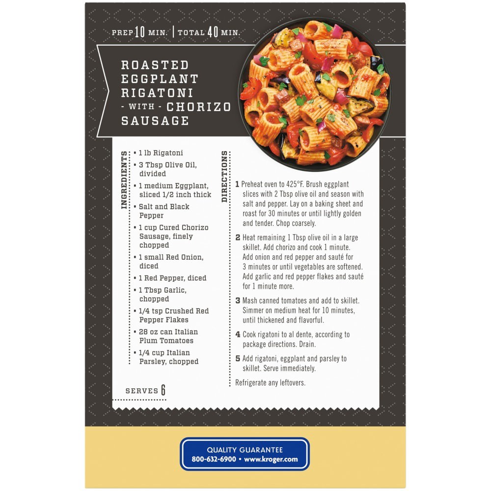 slide 4 of 6, Kroger Enriched Rigatoni Pasta, 16 oz