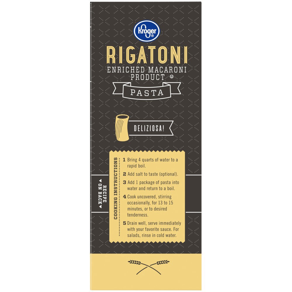 slide 2 of 6, Kroger Enriched Rigatoni Pasta, 16 oz