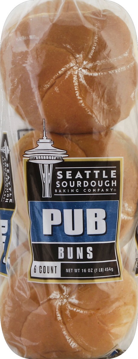 slide 2 of 5, Seattle Sourdough Baking Co. Seattle sourdough Pub Buns, 6 ct; 16 oz