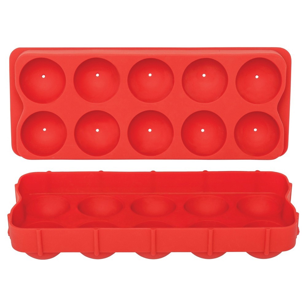 slide 4 of 4, Harold Import Co.10 Cube Cannonball Ice Tray Red, 1 ct