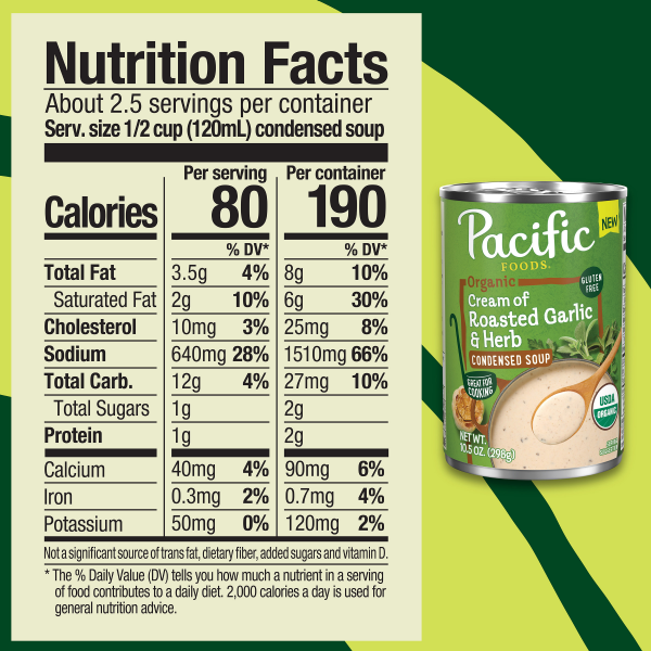 slide 7 of 9, Pacific Foods Cream Of Garlic & Herb Soup - 10.5 oz, 10.5 oz