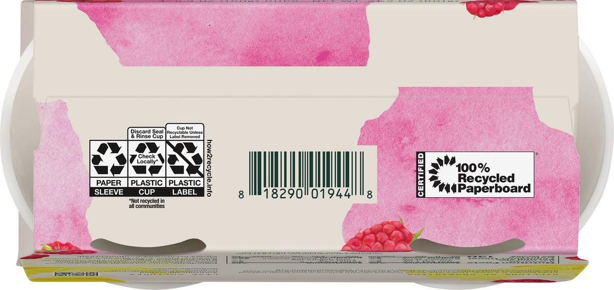 slide 5 of 9, Chobani Reduced Fat Greek Yogurt Raspberry Lemonade 5.3oz 4PK, 4 ct