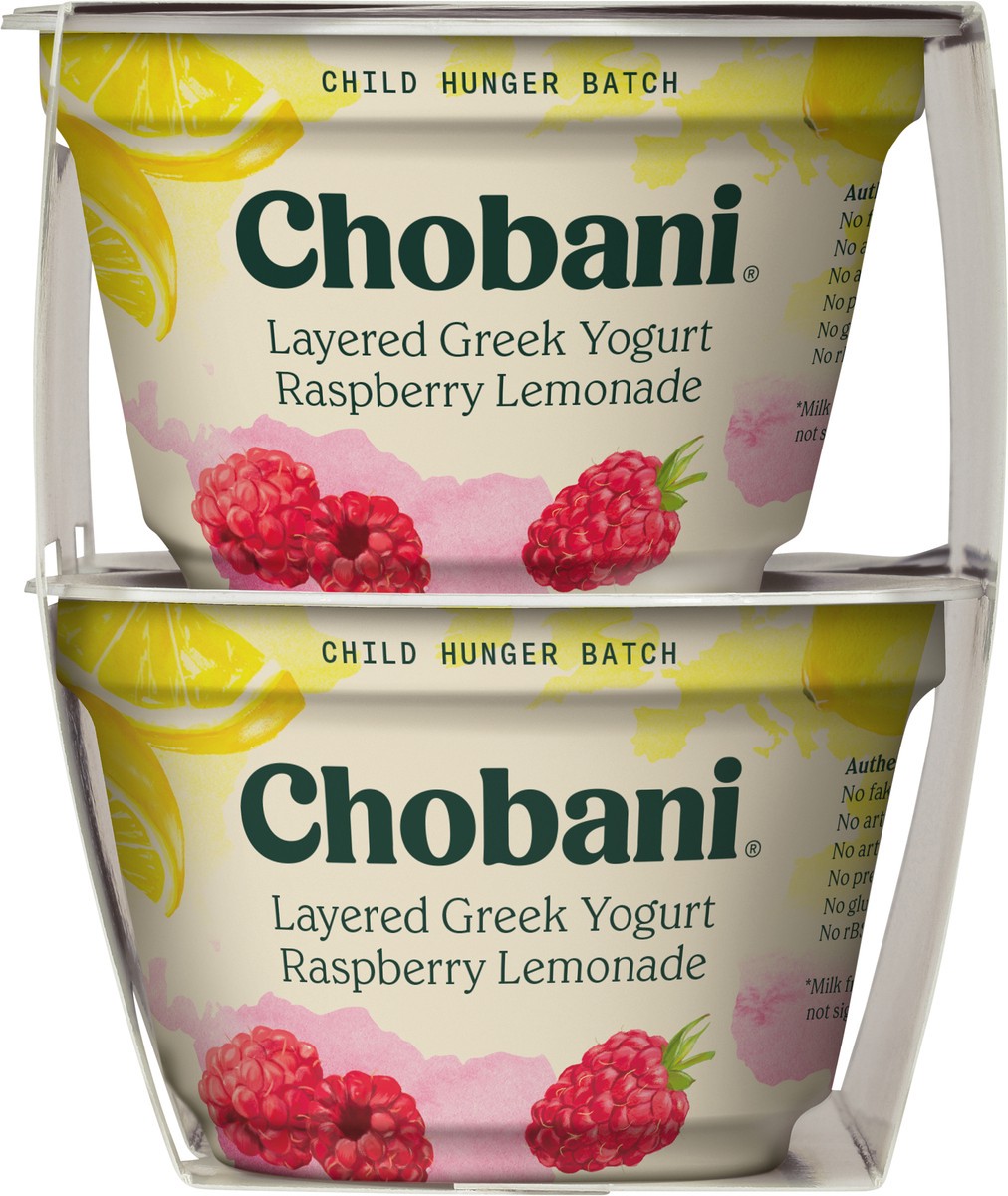 slide 8 of 9, Chobani Reduced Fat Greek Yogurt Raspberry Lemonade 5.3oz 4PK, 4 ct