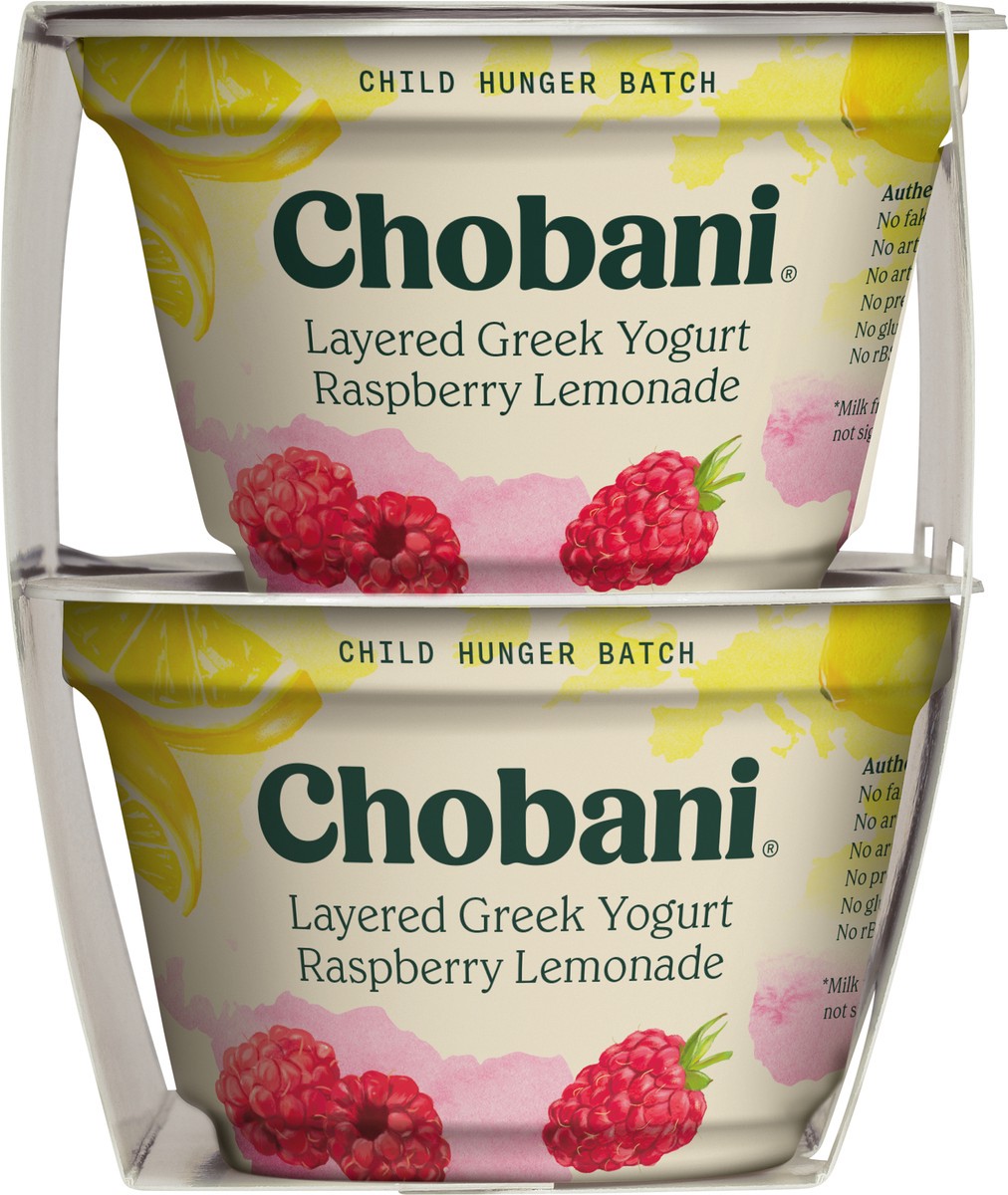slide 4 of 9, Chobani Reduced Fat Greek Yogurt Raspberry Lemonade 5.3oz 4PK, 4 ct