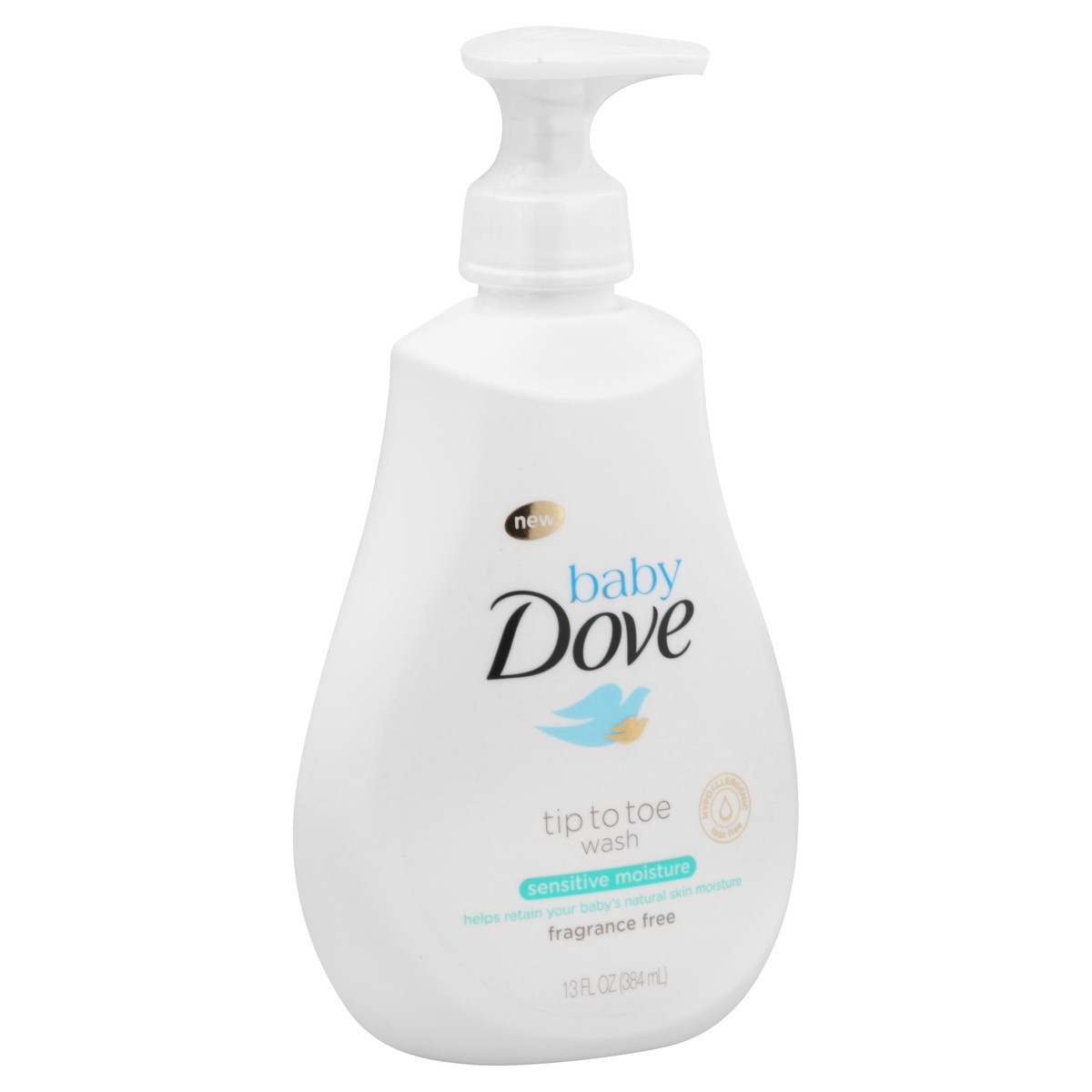 slide 1 of 7, Baby Dove Sensitive Skin Care Baby Wash Fragrance Free Moisture, 13 oz, 13 oz