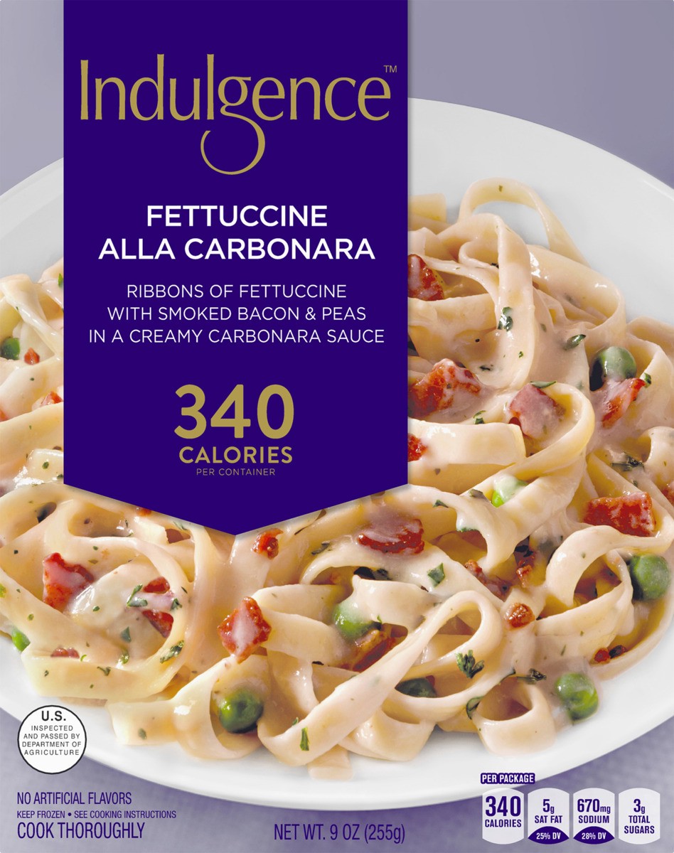 slide 7 of 8, Indulgence Fettuccine Alla Carbonara, 9 oz