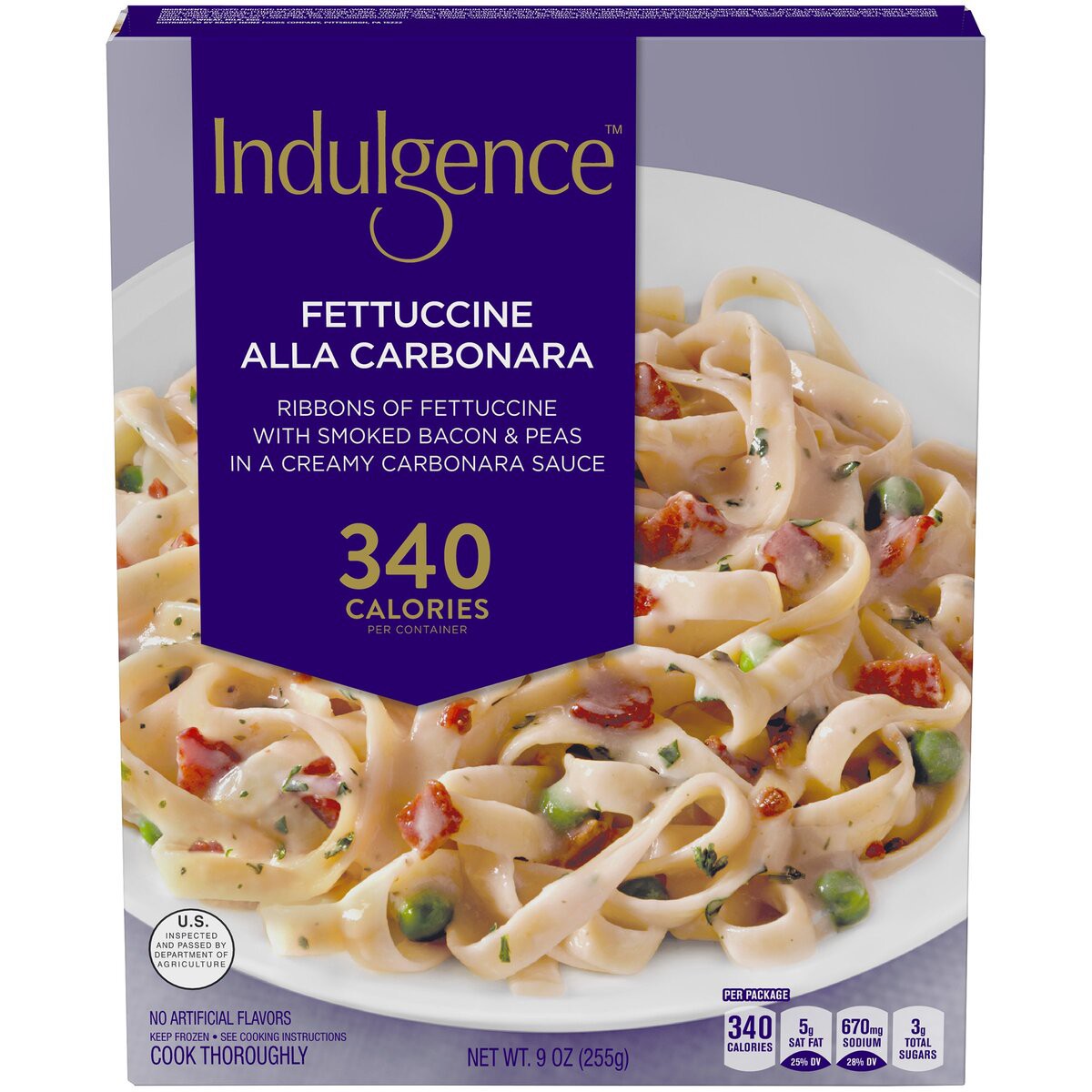 slide 1 of 8, Indulgence Fettuccine Alla Carbonara, 9 oz