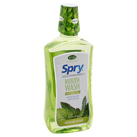 slide 1 of 1, Spry Wash Mouth Herbal Mint, 16 oz