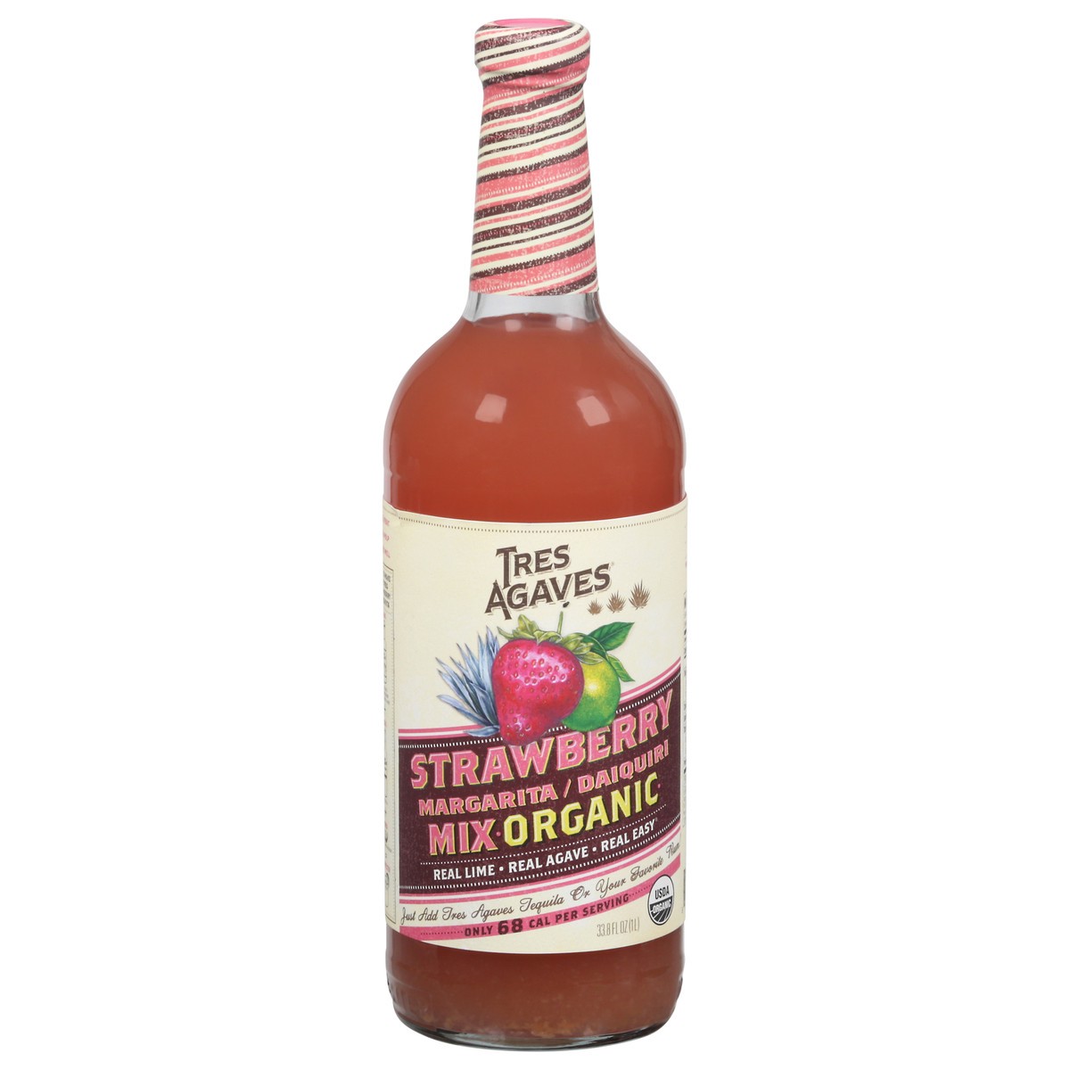 slide 1 of 13, Tres Agaves Organic Strawberry Margarita/Daiquiri Mix - 33.8 fl oz, 33.8 fl oz