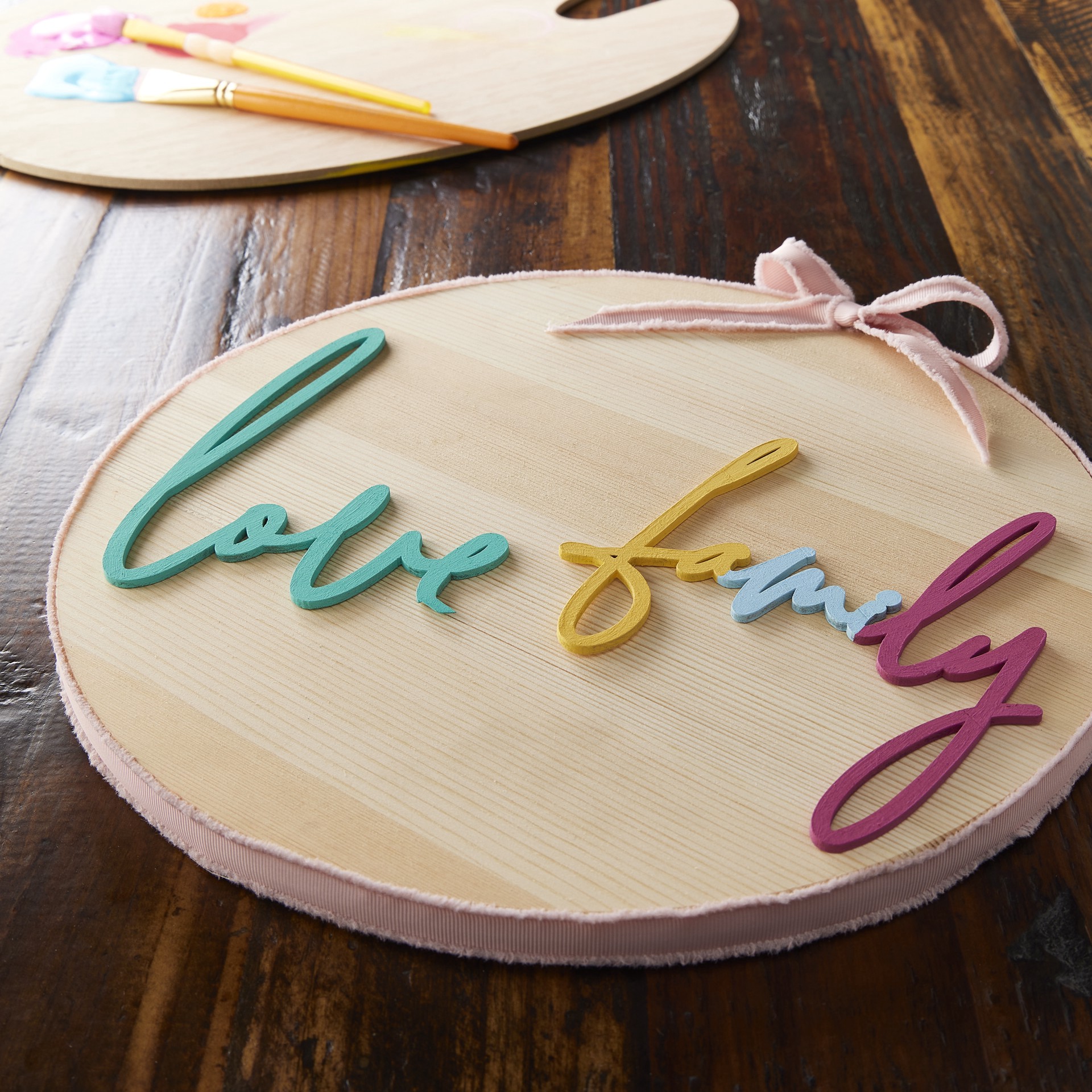 slide 3 of 4, 12" Unfinished Wooden Circle Plaque By Make Market, 12 in