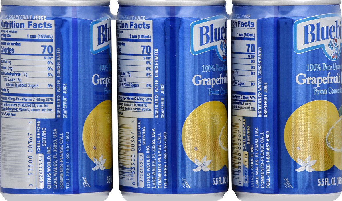slide 6 of 7, Blue Bird Grapefruit Juice 5.5 oz, 5.5 oz