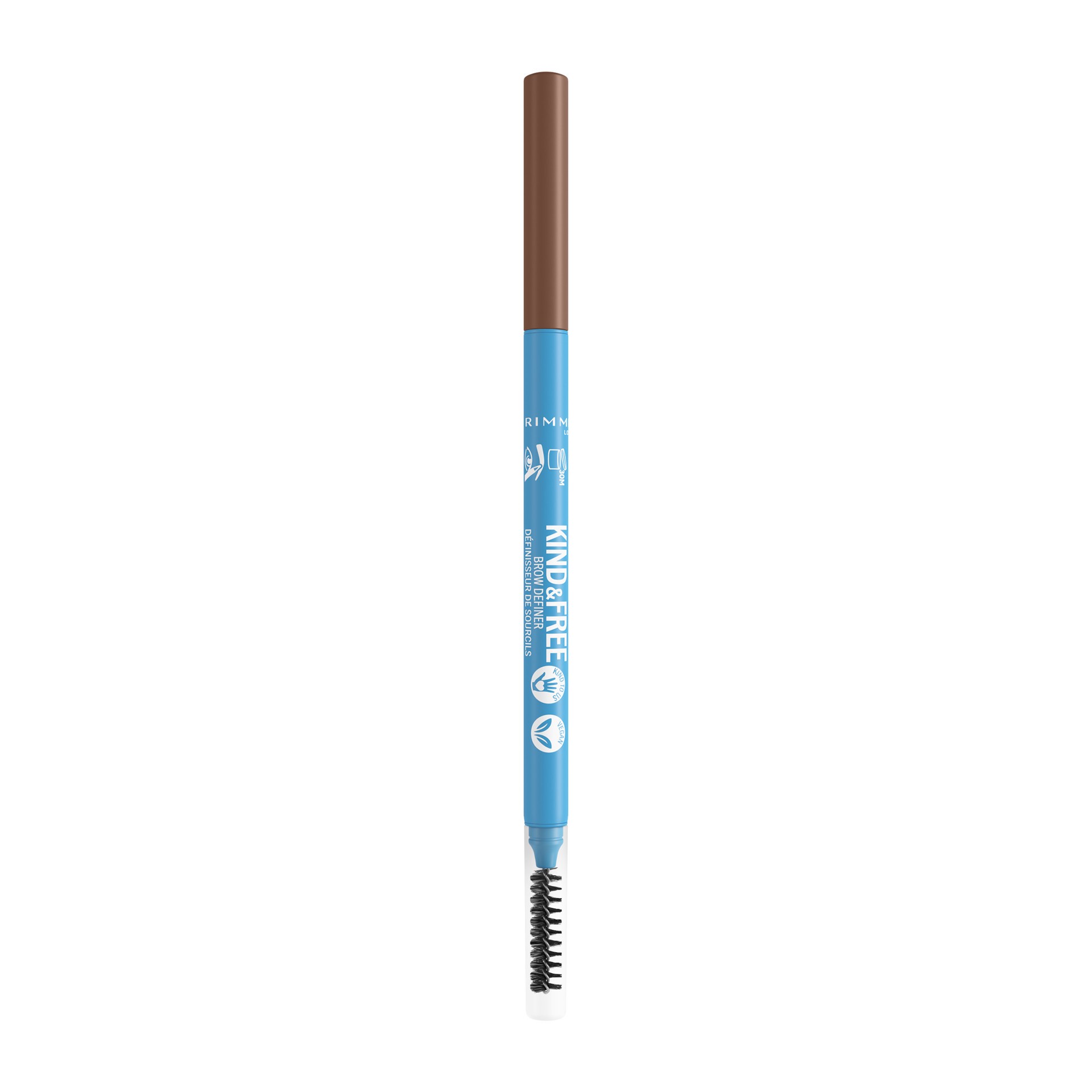 slide 1 of 1, COTY RIMMEL LONDON Rimmel Kind & Free Brow Definer, 100% Vegan, Oil-Free, Cruelty-Free, Fragrance-Free, 004 Caramel, 1 ct