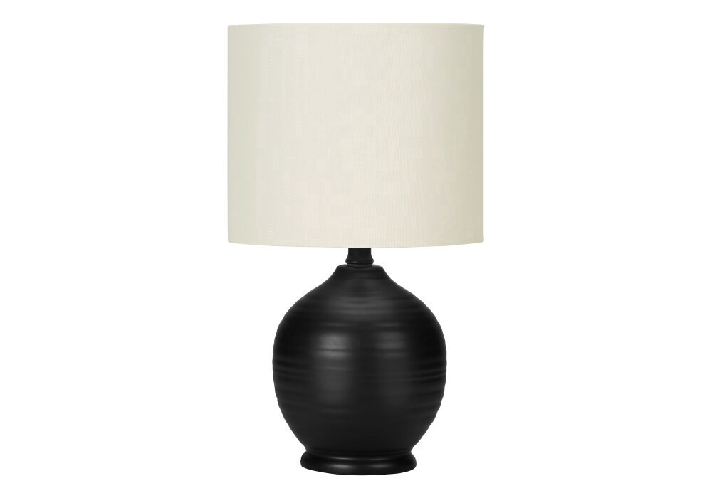 slide 1 of 1, Monarch Specialties Black Ceramic Table Lamp With Ivory Shade, 1 ct