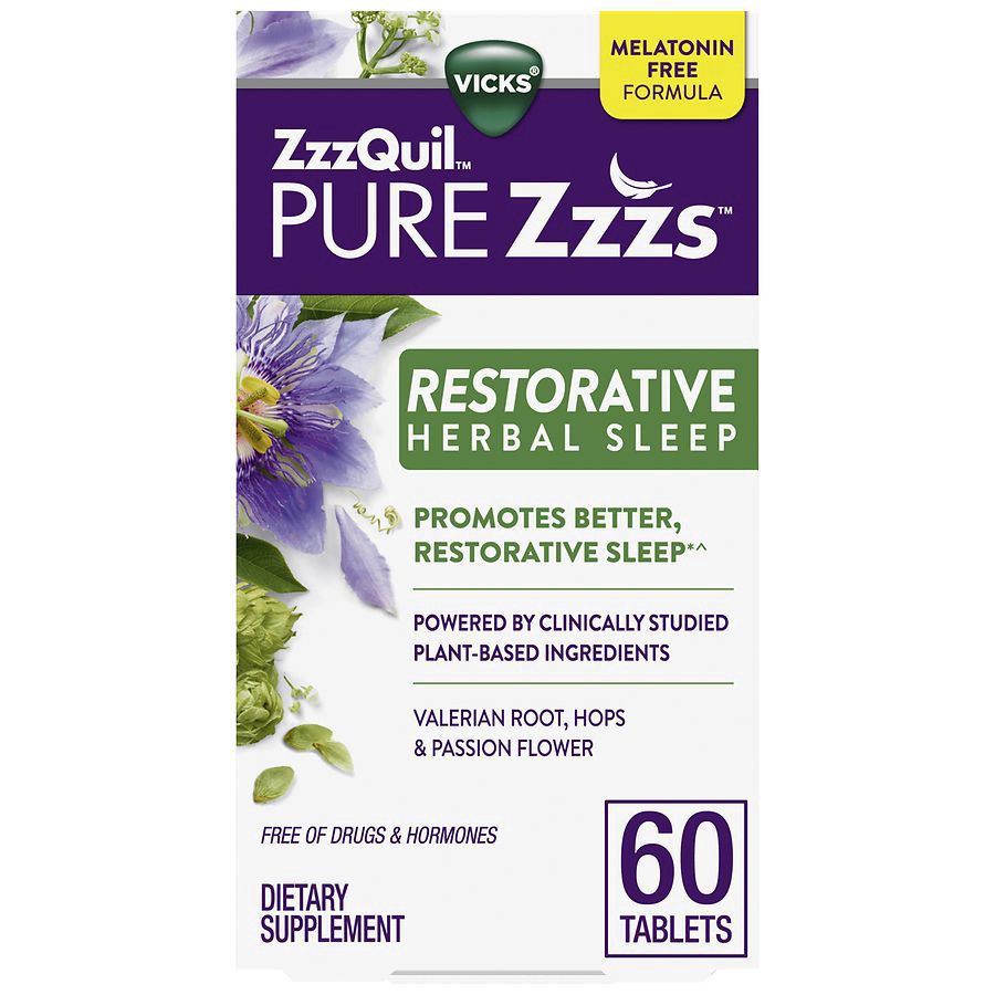 slide 1 of 1, PURE Zzzs Restorative Herbal Sleep, Melatonin-Free, 60 ct