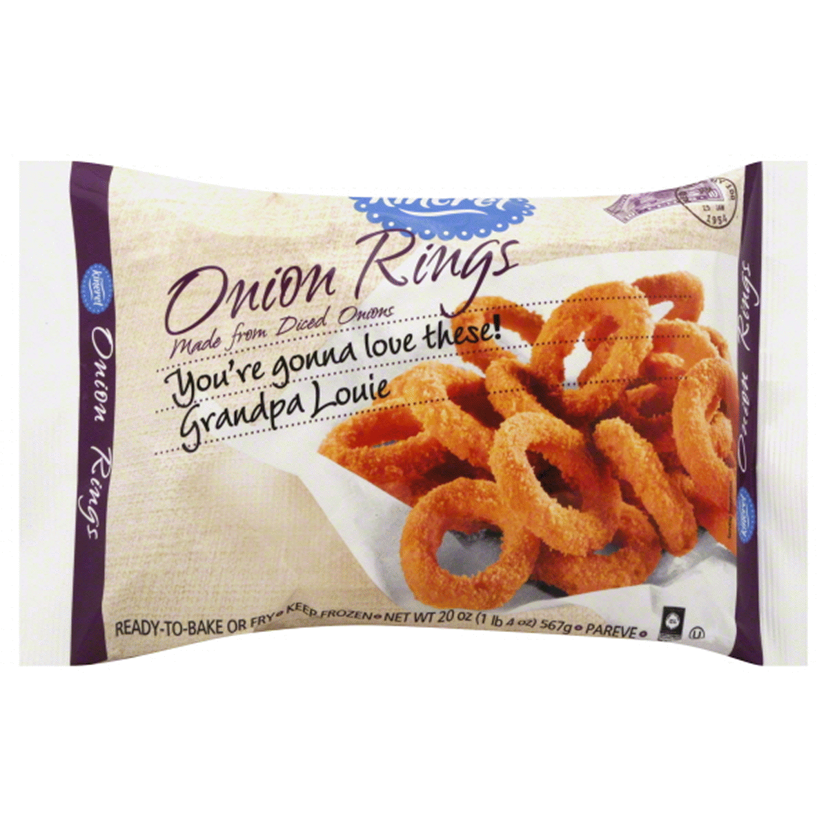 slide 1 of 1, Kineret Onion Rings 20 oz, 20 oz