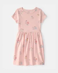Carters Girls Easter Floral Short-Sleeve Dress - Pink Pink 5